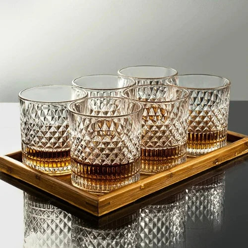 Set of 6 crystal glasses
